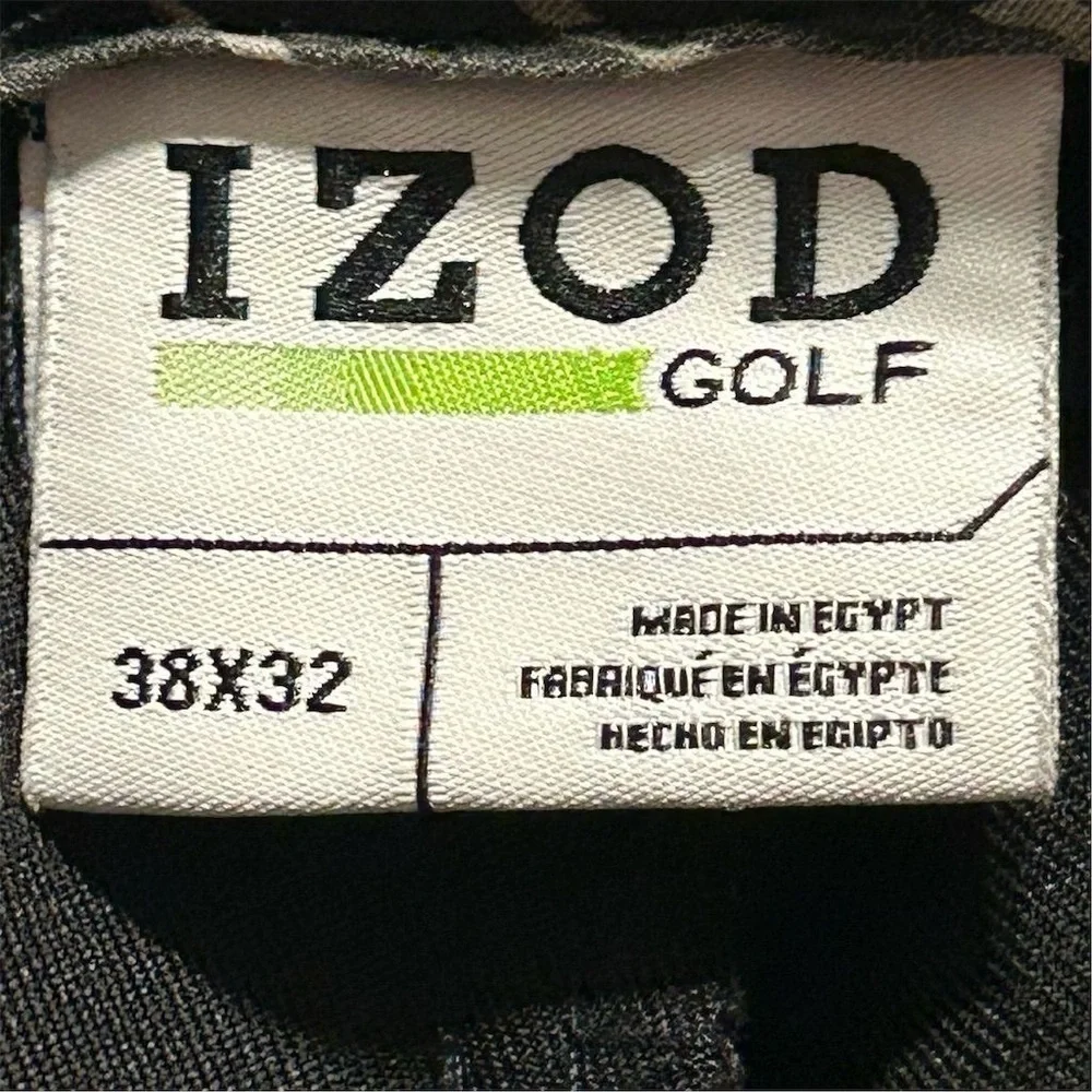 Izod Men's Black Dress Pants Size 38x32 Classic Fit Golf Wear‎ - Picture 10 of 12